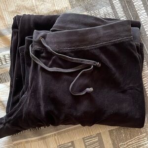Purple-black full length original Juicy Couture velour sweatpants